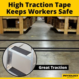 Waterproof Commercial Grade 80 Grit 4" x 35 Foot Black Anti-Slip Swimming Pool Marking Grip Tape. Non-Skid Indoor/Outdoor Safety Adhesive. Durable High Traction Non-Slip Tread for Stairs and Ramps.