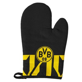 BVB Oven Gloves, Black/Yellow, Pot Holders, Set of 2