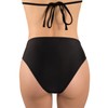 MYLILY Bikini Bottoms for Women Twist Front Bikini Bottoms Black