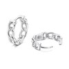 Milacolato 925 Sterling Silver Small Hoop Earrings 18K White Gold
