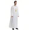 Musuly Men's Kaftan - Traditional Thobe Abaya Djellaba, White