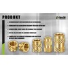 M3 x 5 x 6 mm, Pack of 100 Threaded