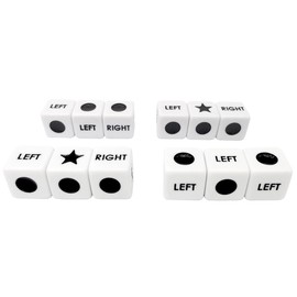 Ahoper Right Left Center Dice Only 12 Dices Prime Dice Game（ six Sided ，16mm Standard Size, Easy to Grip）
