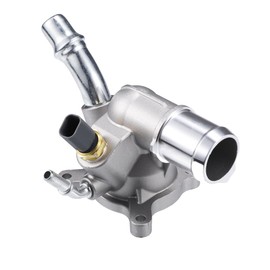 HEROFFIX Engine Coolant Thermostat Housing Water Inlet Assembly Replacement for Chrysler 200 for Dodge Dart for Jeep Cherokee 2.4L, No.5047772AB Aluminum Silver Tone 1Pc