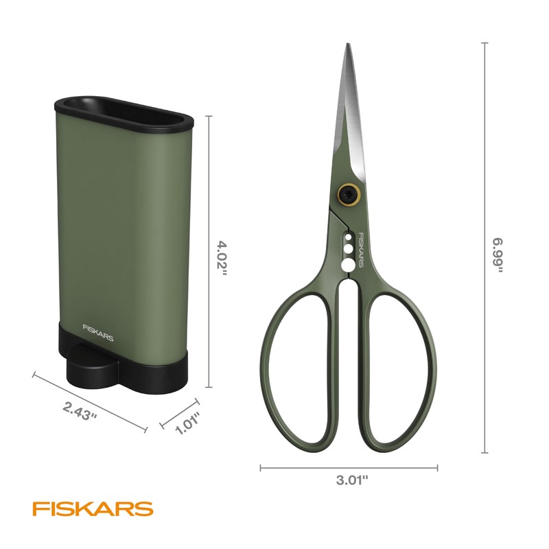 Fiskars Shaper Plant Shears, Plant Snip & Holder, Precision Indoor