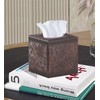 Leather Tissue Box Cover Square,Upgrade 99% Compatible Large Size,Cube Tissue