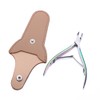 DAIXIANGER Professional Cuticle Nipper Holster, Protective Leather Case for Nail