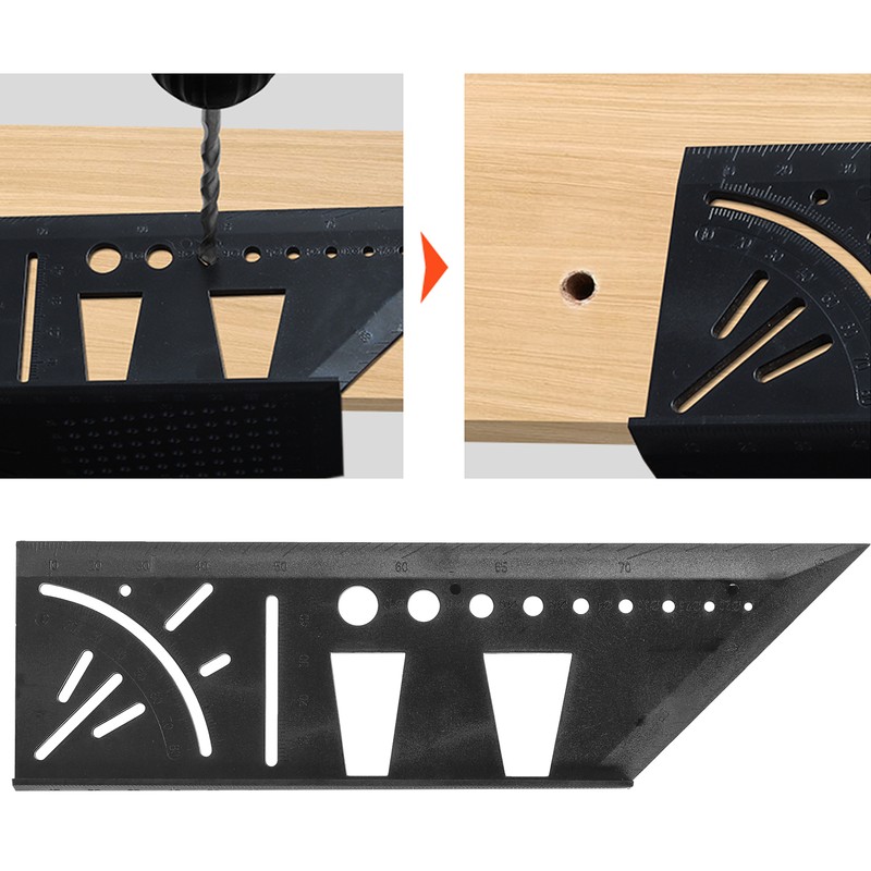 2PCS Multifunctional Angle Square Positioner 3D Woodworking Ruler Carpenter Scribing