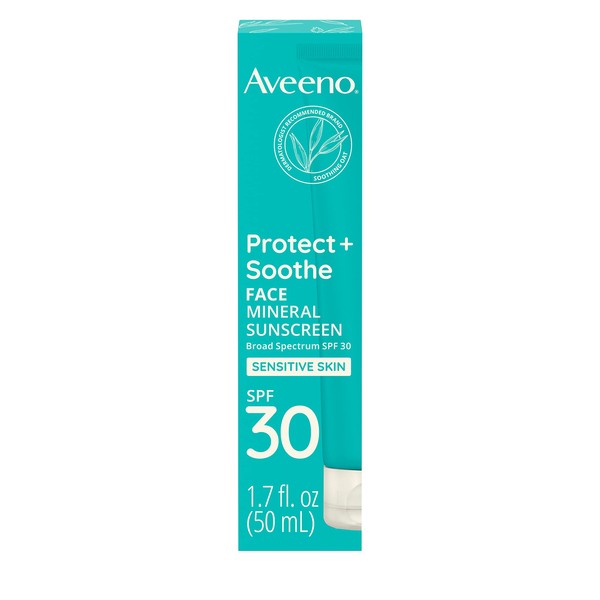Aveeno Protect + Soothe Face Mineral Sunscreen with Broad Spectrum