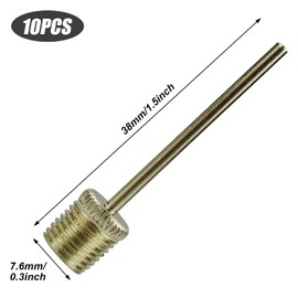 10 PCS Pack Ball Needle with Side Holes, Stainless Steel Ball Pump Needles Football Pump Needles/Football Valve Needle