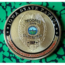 Iowa State Police Department Law Enforcement #73 Challenge Honor Coin