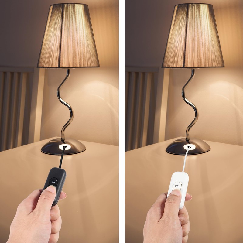 XIITIA 2pcs Inline Cord Switch, AC 250V 6A On-Off Lamp