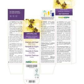 Virgin Witch Hazel (Hamamelis virginiana) Leaves Alcohol-Free Mother Tincture Naturalma Liquid Extract Drops 120 ml Dietary Supplement Vegan