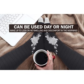 Physix Gear Calcetines de compresión para hombres y mujeres de 20 a 30 mmhg,el mejor ajuste atlético graduado para correr,enfermeras,espinilleras,viajes vuelo y embarazo de maternidad,flor gris XXL