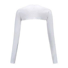 Women's Cool Shawl Sleeves with Fingerholes Premium Cool Shawl and Sleeves for Golf: Sun Protection, Breathable (White)