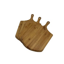 HeRo24 Pizza Shovel Tarte Board Pizza Lifter Pusher Bamboo Board Chopping Board Tarte Frying Scoop (Set of 3)