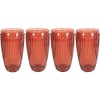 Le Cadeaux Milano 4 Piece Highball Set Berry Red Shatter