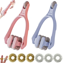 Suuwwn Finger Massager Set, 2 Pieces Hand and Finger Massager, Finger Massage Roller, Massage Ball with Handle, Body for Hand Arthritis, Finger Pain