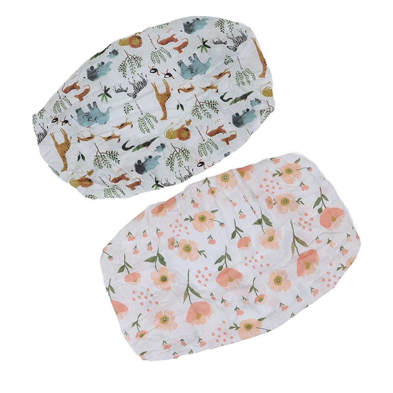 2pcs Baby Diaper Changing Covers Printing Cotton Yarn Removable Infant