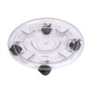 Hortico Heavy Duty Clear Plastic Plant Caddy with Wheels, D12