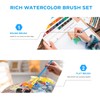 Bouiexye Blue Paint Brushes Set 50 Pcs Watercolor Brushes for