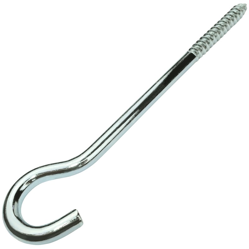 AERZETIX C57997 Set of 5 Screw Hooks Curved for Screwing