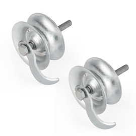 Wmebee 2 Pack Sliding Gate Rollers 5" Steel Pipe Track Roller Galvanized for 1 5/8" Pipe Track (Pack of 2)