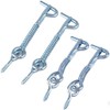 Zinc-Plated Hook and Eye Latch with Spring Lock – 2.5"