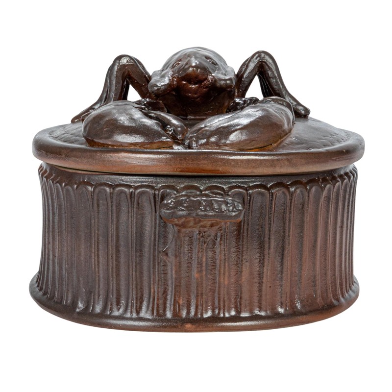 Creative Co-Op, Brown Matte Stoneware Baker with Lobster Design, Large
