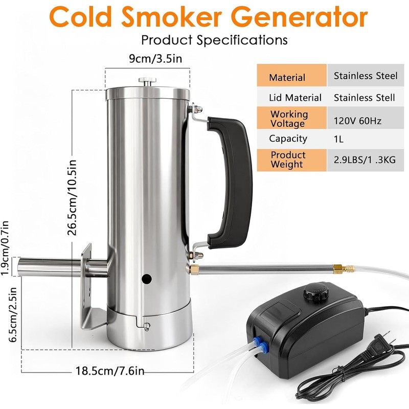 Smoke Generator, pellet smoker, Electric Cold/Hot Smoker Generator