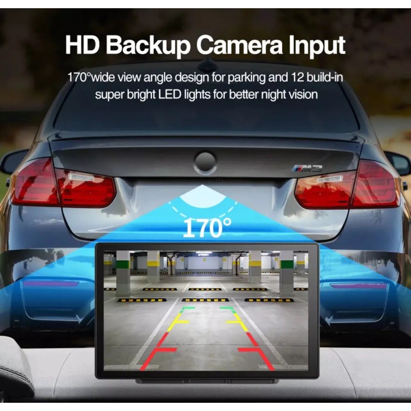 Wireless Apple CarPlay + Android Auto With 9” Touchscreen Monitor