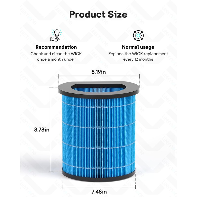 Leemone AP-H400 Replacement Filter Compatible with Homedics 2-in-1 Cool Mist