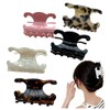 5 PCS Premium Durable Acetate Butterfly Hair Clips, Medium Size