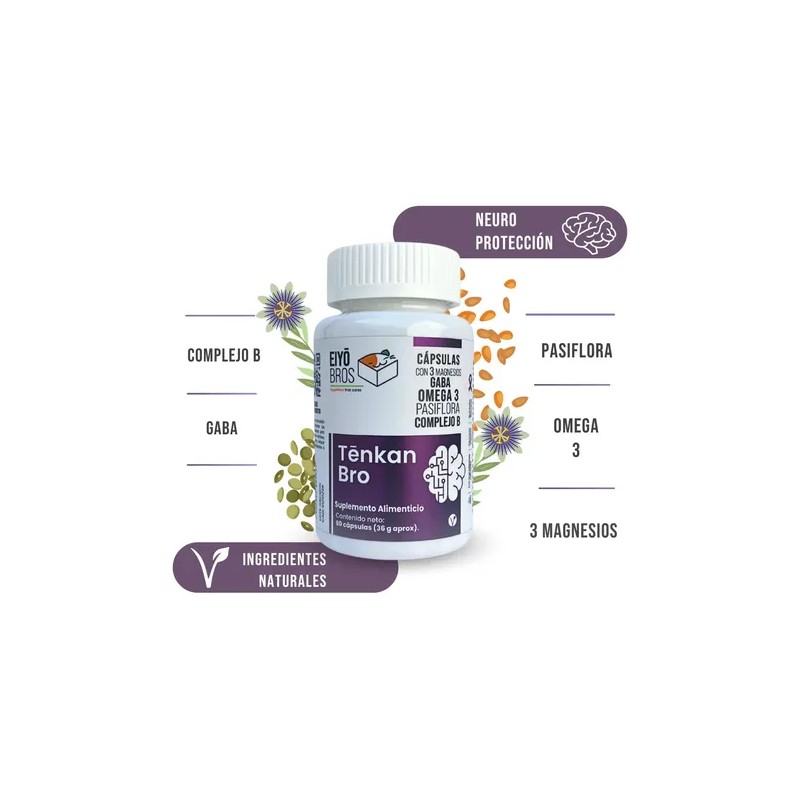 Eiyo Bros Tenkan Neurobienestar 60 Cápsulas Vegano Sabor Sin sabor
