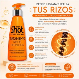 Tratamiento Profesional Rizos Definidos Kolor Shot Sin Parabenos Ni Sulfatos, Ideal Como Crema Para Peinar, Hidratación Profunda y Activación de Rizos – Método Curly Friendly