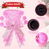 Christmas Tree Topper Hat with Bow, Candy Cane Velvet Top
