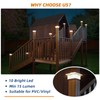 APONUO Solar Post Cap Lights,12 Pack 2-Modes Bright 4x4 Post