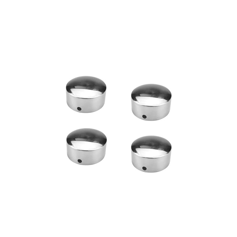 Leliafleury 4Pcs Handrail End Caps Stainless Steel Round Banister End