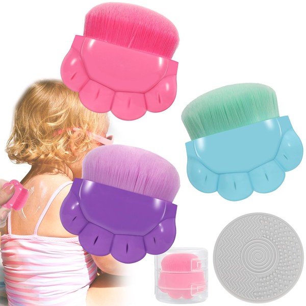 RGQSUN 3 Pack Kids Sunscreen Applicator,Sunblock Buddy Brush with Protective