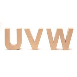 Glorex Cardboard Letter V, Natural V