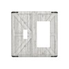 Spshian Decorative Outlet Covers Rustic Wooden White Barn Doors 2