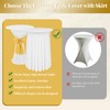 Lumaycens 2 Pack Cocktail Table Covers with Skirt 32x43in White