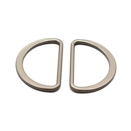 YaHoGa 10PCS Metal D Ring 2 Inch Satin Nickel Plated Non Welded Large Size D-Rings for Buckle Straps Bags Belt (50mm), Satin Nickel, 50mm 10pcs