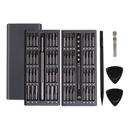 67 en 1 Juego de Desarmadores Precisión con 62 Puntas, Kit Reparación Destornilladores para Celulares, Laptop, Controles, Cámara y Reloj Herramientas con Caja Magnética