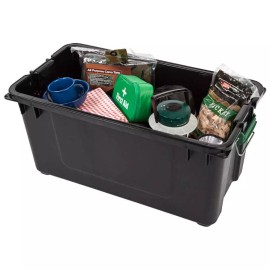 IRIS 82 Qt. Storage Bin And Totes Plastic Heavy-Duty In Black