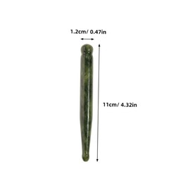 FOMIYES 2pcs Jade Eye Applicator for Face and Eye Massage Natural Xiuyan Jade Gua Tool for Relaxation and Skin