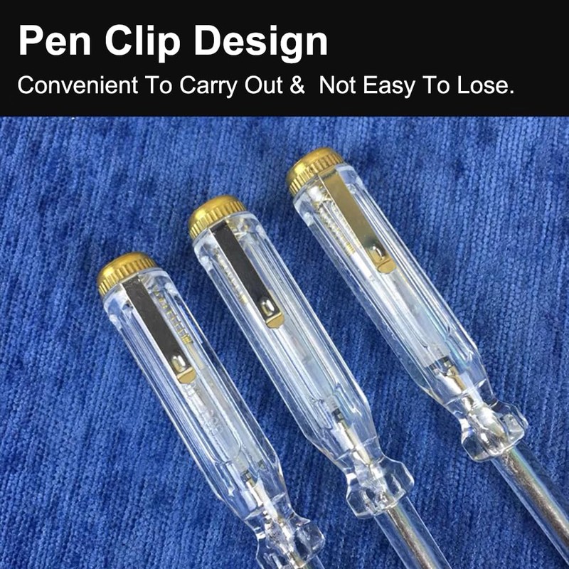 4PCS Voltage Pen Flat Screwdriver, Length 125mm, 2 in 1