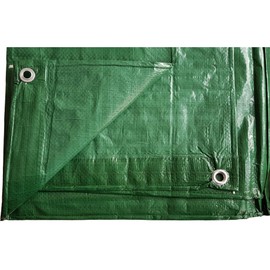 Lightweight green waterproof tarpaulins/camping tarps/groundsheets,ideal cover up to keep items dry and clean use indoor and outside (2m x 2m)