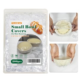 200 Small Bowl Covers For Mini Banneton Basket(5inch Round & 6.5inch Oval) - Elastic, Food-Safe & Reusable Bread Proofing Covers For Mini Sourdough Banneton Basket | Perfect For Sourdough Baking