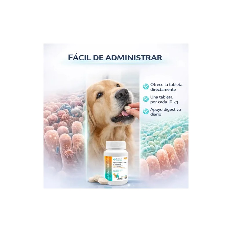 Probiótico Para Perro Probiotico En Tableta Masticable 60 Pz